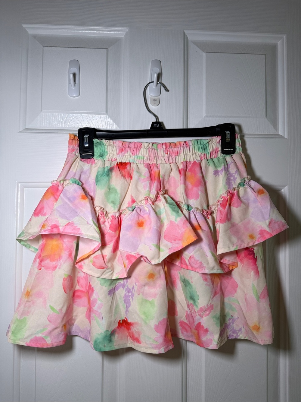 Floral Ruffle Mini Skirt - Pink Multi - Picture 2 of 2